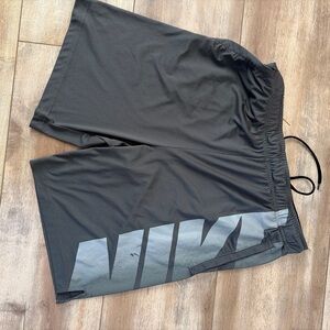 Nike gray Athletic Shorts with Large Logo